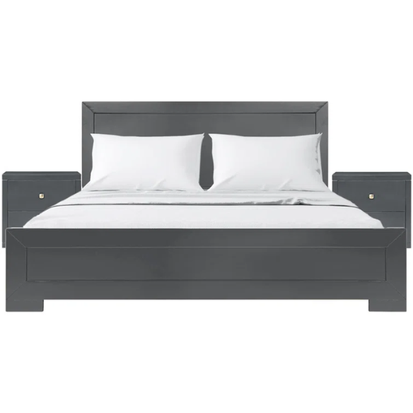 Polished Wooden Platform Full Double Size Bedroom Set – Elegant Design with Sturdy Construction and Timeless Appeal