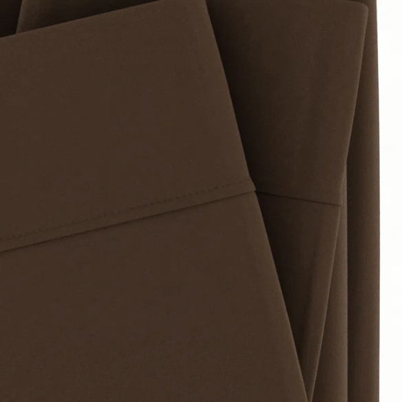Brown Deep Pocket Microfiber Sheet Set – 4-Piece Soft, Wrinkle-Free Bedding with Pillowcases