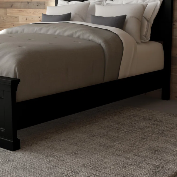 Queen Size Solid Wood Bed with Polished Finish and Classic Design