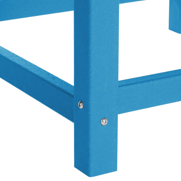 Outdoor Conversation Table – Stylish, Weather-Resistant Recycled Plastic Table with Slat-Style Top for Patios and Gardens