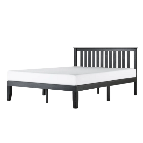 Durable Solid Wood Slat Bed – Full/Double Size with Timeless Design and Sturdy Construction