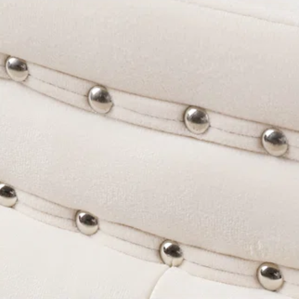 Gem-Tufted Queen Size Upholstered Wingback Bed with Curved Design