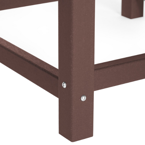 Outdoor Conversation Table – Stylish, Weather-Resistant Recycled Plastic Table with Slat-Style Top for Patios and Gardens