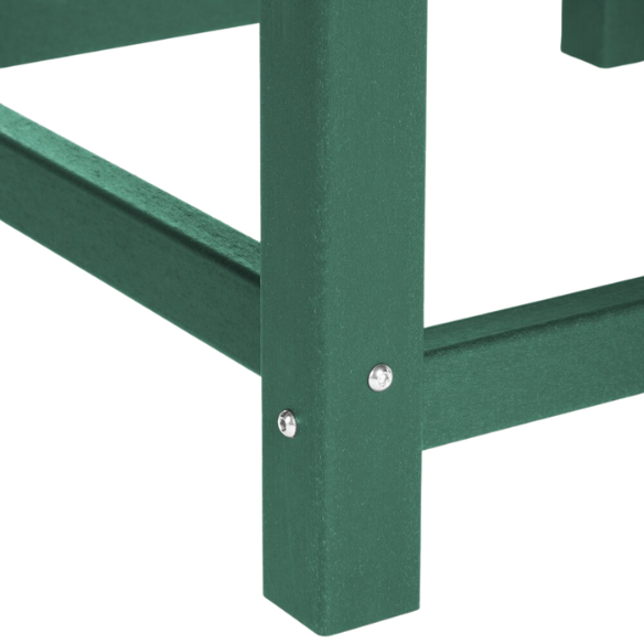 Outdoor Conversation Table – Stylish, Weather-Resistant Recycled Plastic Table with Slat-Style Top for Patios and Gardens