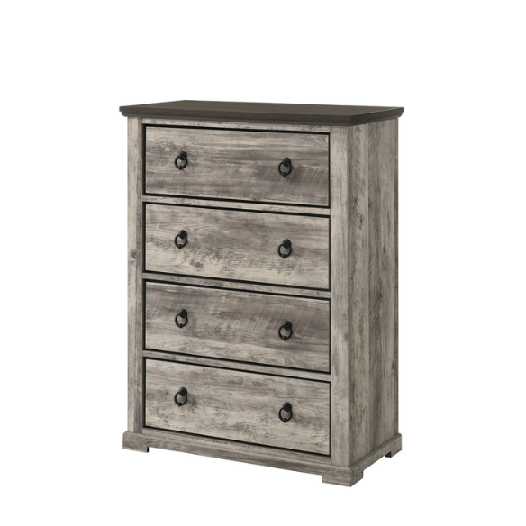 5-Piece Gray Rustic Panel Bedroom Set – A Harmonious Blend of Rustic Charm and Modern Elegance