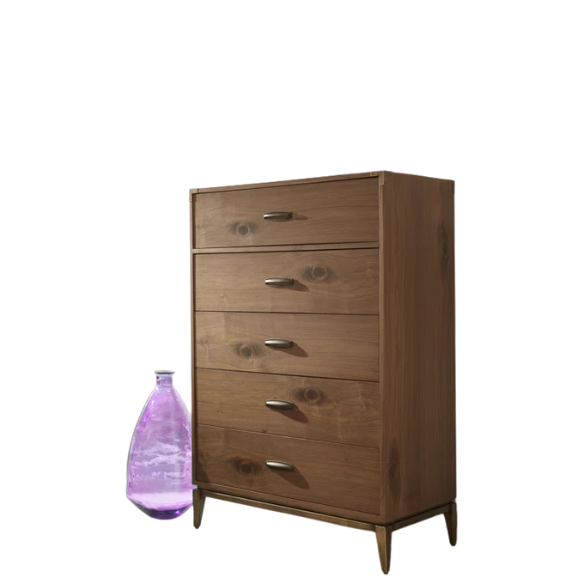Timeless Traditional Solid Wood 3-Piece Configurable Bedroom Set in Natural Walnut with Sleek Panel Bed, 2-Drawer Nightstand, and 6-Drawer Dresser for Effortless Style and Organization