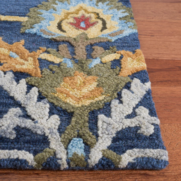 Tufted Wool Area Rug – Luxurious Floral Design
