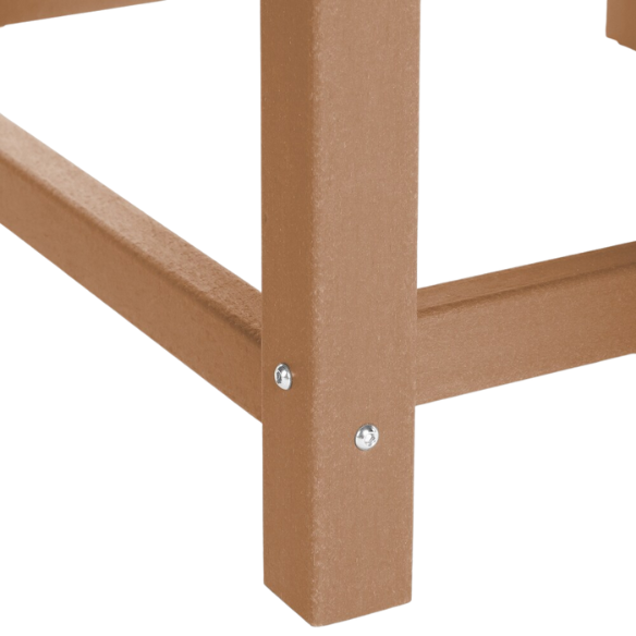 Outdoor Conversation Table – Stylish, Weather-Resistant Recycled Plastic Table with Slat-Style Top for Patios and Gardens