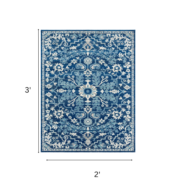 Timeless Traditional Woven Area Rug – Machine-Woven Polypropylene, Medium Pile, Durable and Easy to Clean