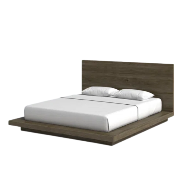 Rustic Mountain Retreat: Solid Wood Platform 4-Piece Bedroom Set – Low-Profile Bed, 9-Drawer Dresser, Nightstand, and Optional 5-Drawer Chest, Crafted from Pine Wood with Warm Finish and Natural Grain Variations for Cozy, Casual Elegance
