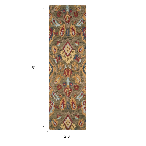 Tufted Wool Area Rug – Luxurious Floral Design