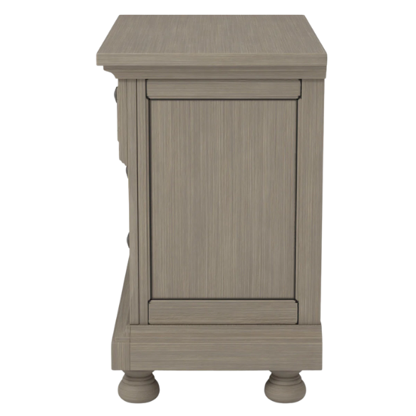 Rustic Farmhouse 3-Piece Queen Bedroom Set in Solid Grey Wood