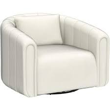 Beige barrel swivel chair upholstered in soft velvet fabric, featuring a 360-degree rotating base, a lumbar pillow for support, and high-density foam cushioning. The elegant chair has a neutral beige color, sleek barrel design, and sturdy metal swivel base with a solid wood frame. Perfect for adding comfort and sophistication to living rooms, nurseries, or bedrooms.