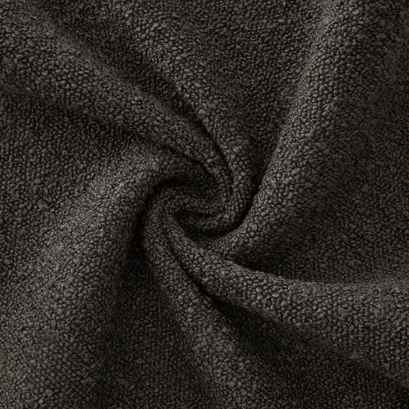 Dark brown boucle throw pillow cover with soft loop texture, 18x18 inches – modern cozy accent for sofa, bed, or armchair