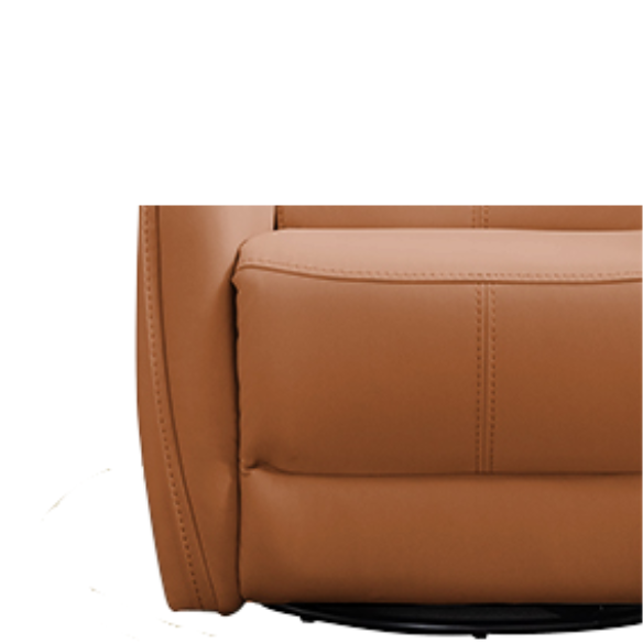 Vermilion Orange Power Swivel Rocker Recliner with 270° swivel, smooth gliding recline, USB charging port, and durable faux leather fabric. Supports up to 350 lbs, perfect for living room, bedroom, or nursery. Easy assembly and quiet motor.