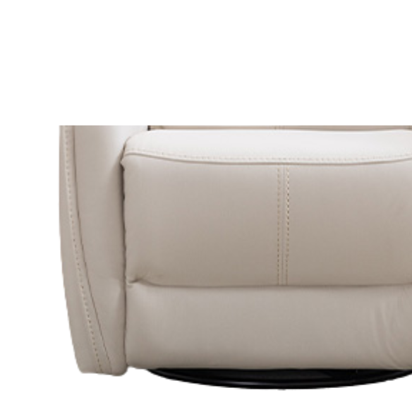 Cream white power swivel rocker recliner with 270° swivel, smooth gliding recline, USB charging port, and durable faux leather fabric. Supports up to 350 lbs, perfect for living room, bedroom, or nursery. Easy assembly and quiet motor.