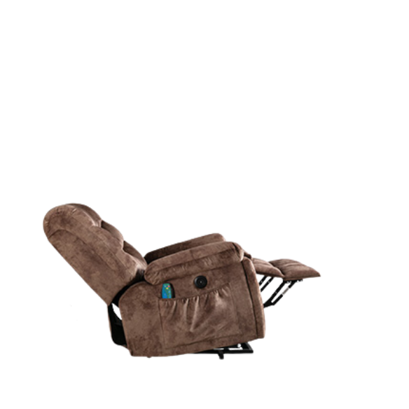 Caramel brown large power lift recliner with 8-point massage, lumbar heating, USB ports, cup holders, and adjustable backrest. Supports up to 340 lbs, ideal for seniors and those with limited mobility. Ergonomic design for maximum comfort and easy assembly.