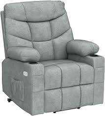 Grey power lift recliner chair with vibrational massage, lumbar heating, USB ports, and cup holders. Ideal for elderly, pregnant women, or those needing comfort, this chair offers smooth reclining, back support, and easy assembly for maximum relaxation.