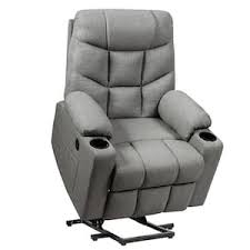 Grey power lift recliner chair with vibrational massage, lumbar heating, USB ports, and cup holders. Ideal for elderly, pregnant women, or those needing comfort, this chair offers smooth reclining, back support, and easy assembly for maximum relaxation.
