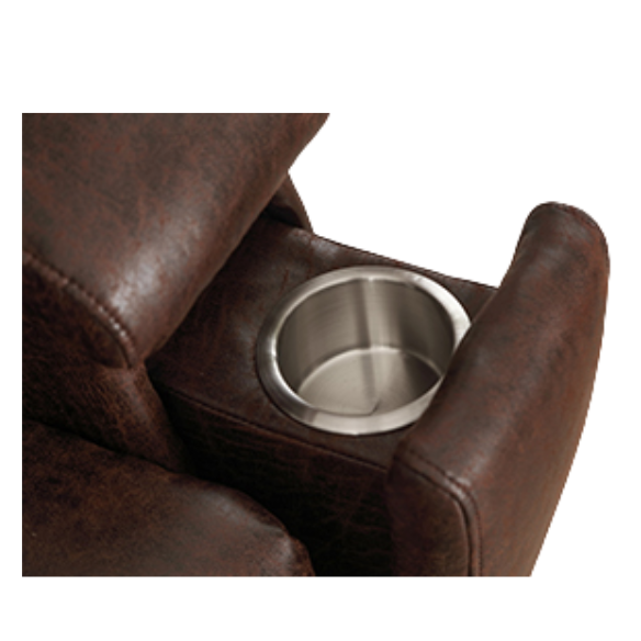 Mocha Leather Recliner with Ergonomic Armrests & Cup Holder
Relax in style with this mocha leather recliner, featuring ergonomic armrests, an adjustable backrest, and a concealed cup holder. Crafted with durable faux leather and supportive foam padding, it offers both comfort and durability. Perfect for living rooms, home theaters, or reading spaces.