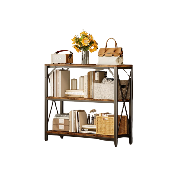 3-tier engineered wood shelf