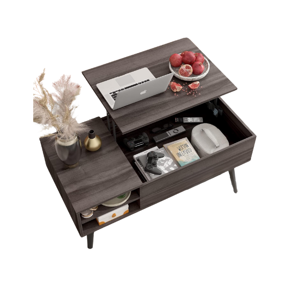 Grey lift-top coffee table" or "mid-century storage coffee table. Modern Living Room Furniture