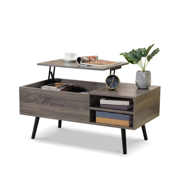 Grey lift-top coffee table" or "mid-century storage coffee table. Modern Living Room Furniture