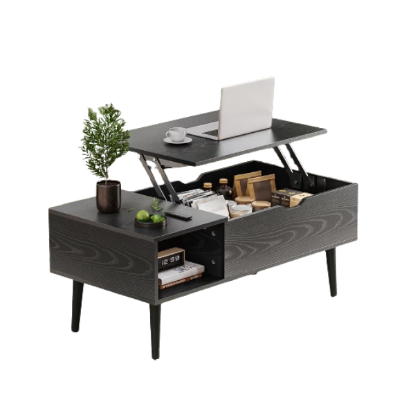 Grey lift-top coffee table" or "mid-century storage coffee table. Modern Living Room Furniture