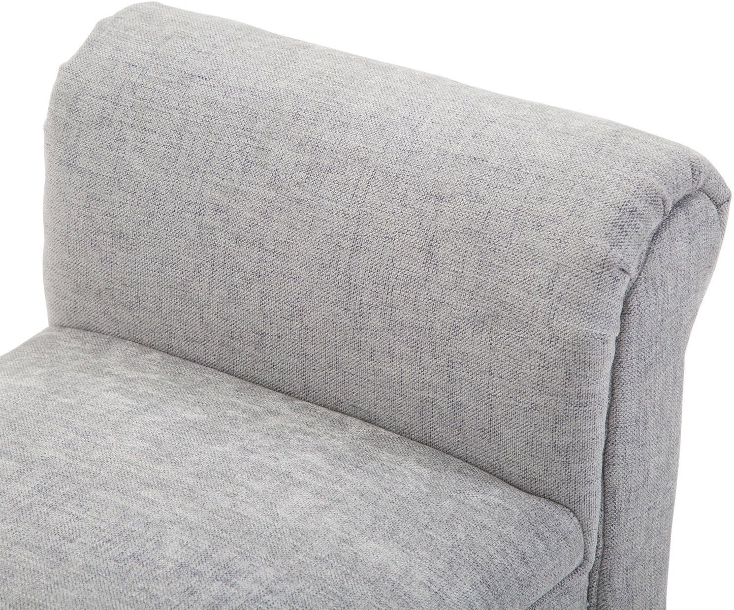 Light grey upholstered end of bed bench with padded foam cushion, modern design, and practical storage space underneath. Stylish and durable, perfect for bedroom, entryway, or living room