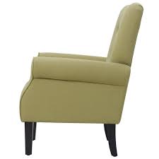 Allston Wingback Accent Chair in Avocado Green featuring a retro-inspired design with a high backrest, padded armrests, and a wide cushioned seat for ultimate comfort. Upholstered in a rich avocado green fabric, the chair sits on sleek, tapered wooden legs with rubber inserts to protect floors. The chair combines modern elegance with traditional charm, making it a stylish and comfortable addition to any living room, reading nook, or sunroom.