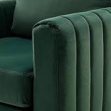 Juniper Green Barrel Swivel Chair with Lumbar Pillow – A luxurious velvet accent chair in rich green, featuring a 360-degree swivel base, high-density foam cushioning, and a supportive lumbar pillow. Its elegant design and durable metal and wood construction make it a stylish and comfortable addition to living rooms, bedrooms, or offices. Ideal for relaxation, with a modern yet classic aesthetic that fits various décor styles.