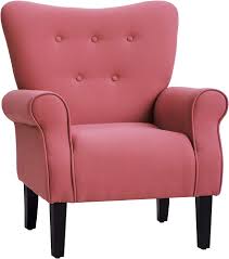 A brick red accent chair with a high backrest, gently sloped sides, and padded armrests. The chair features a solid brick red upholstery, providing a warm and elegant look. It is supported by sleek, tapered wooden legs with rubber inserts to protect floors. Perfect for relaxing, reading, or lounging, this modern yet timeless piece adds comfort and sophistication to any room in your home.