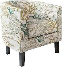A stylish and comfortable wingback accent chair in a rich green coral color, featuring high-quality plush upholstery with bold, patterned designs. The chair is filled with high-resilience sponge for firm yet cozy support and designed with a wide, gently dipped backrest, padded armrests, and a soft cushioned seat for maximum comfort. Elegant tapered wood legs provide traditional charm and stability, while rubber inserts protect floors from scratches. With a sturdy frame capable of supporting up to 300 lbs, t