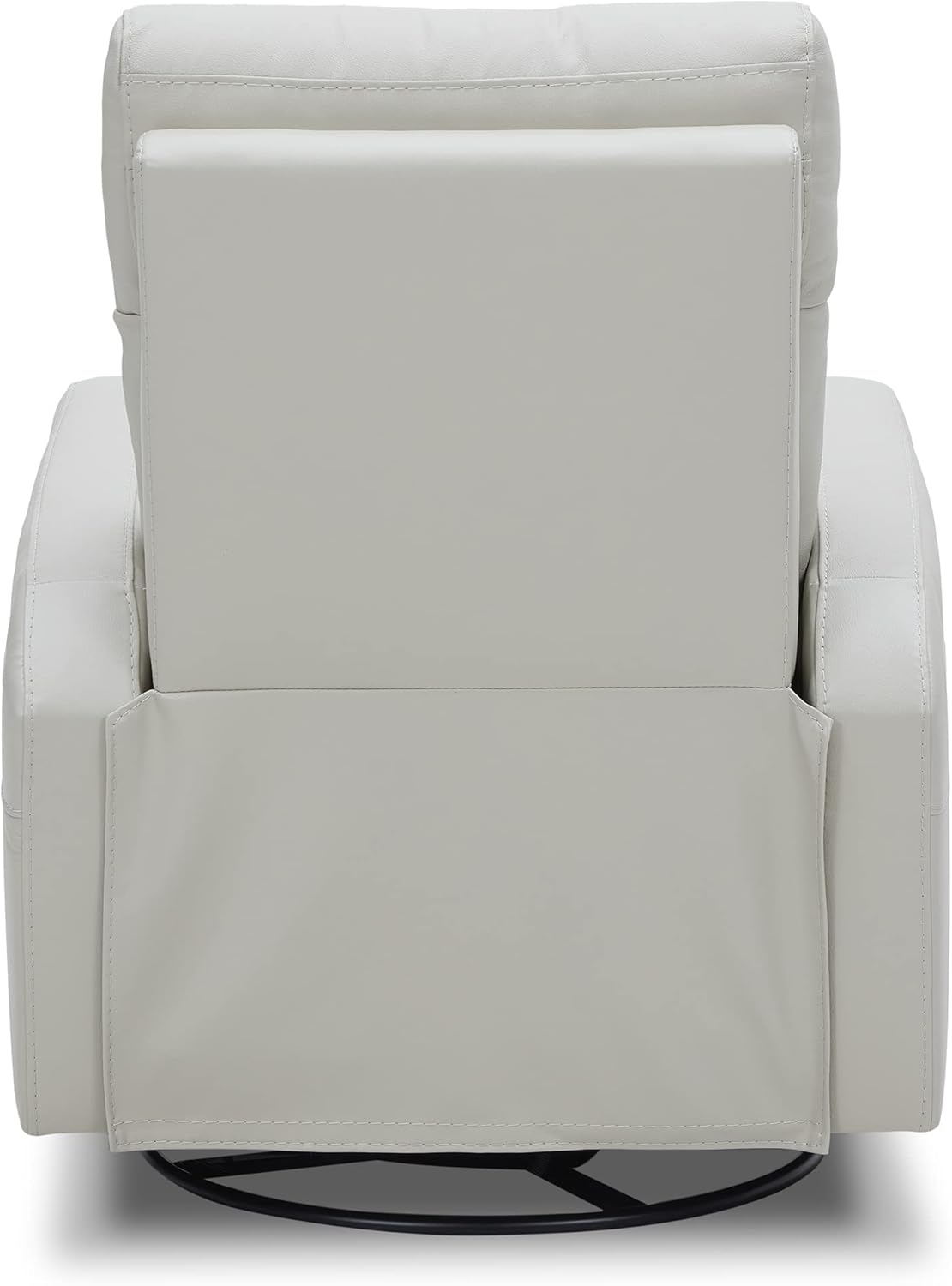 Silver grey power swivel rocker recliner with 270° swivel, smooth gliding recline, USB charging port, and durable faux leather fabric. Supports up to 350 lbs, perfect for living room, bedroom, or nursery. Easy assembly and quiet motor.