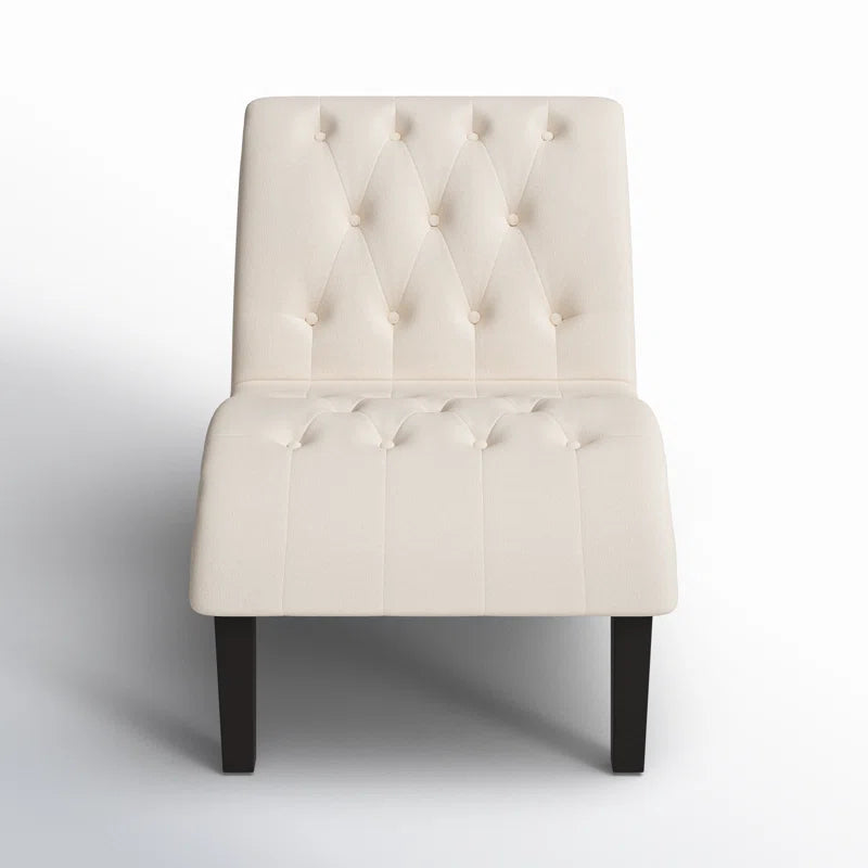 The perfect combination of style and comfort with this cream button-tufted accent chair, designed to make a timeless statement in your home. Whether for reading, relaxing, or entertaining, this chair is the perfect addition to any room.