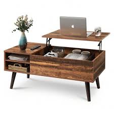 Mid-Century Modern Lift-Top Coffee Table with Hidden Storage – Sleek, Functional & Space-Saving. Elevate your living space with this versatile lift-top coffee table. Lift-top. Hidden storage.