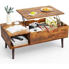 Mid-Century Modern Lift-Top Coffee Table with Hidden Storage – Sleek, Functional & Space-Saving. Elevate your living space with this versatile lift-top coffee table. Lift-top. Hidden storage.