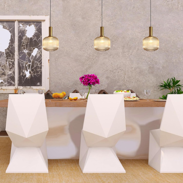 Amber glass pendant light with gold accent finishes, modern ceiling fixture for kitchen island, dining room, and bedroom.