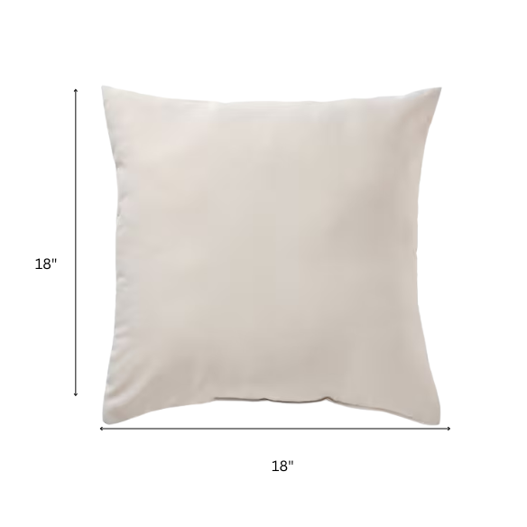Set of 2 beige square throw pillows with corded edges and hidden zipper closure, made of soft cotton-blend twill fabric, perfect for modern and transitional home décor.