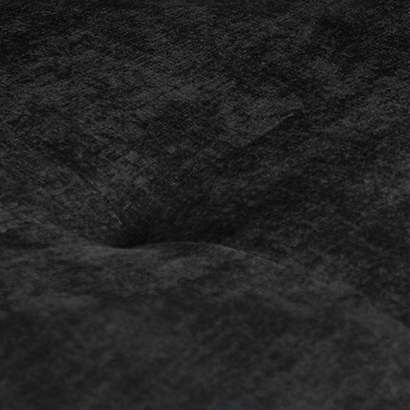 Modern black chenille loveseat with tufted back, square arms, wood legs, USB charging ports, and removable cushions—perfect for contemporary or transitional interiors