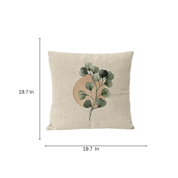 Boho Linen Throw Pillow Covers with Modern Abstract Design in Neutral Multi-Colored Shades – Decorative Square Pillow Covers for Home, Office, and Bedroom.
