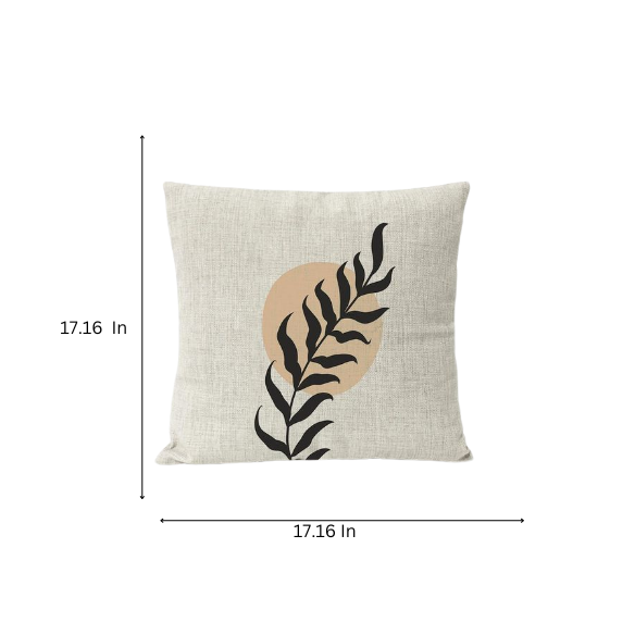 Boho Linen Throw Pillow Covers with Modern Abstract Design in Neutral Multi-Colored Shades – Premium Linen Decorative Pillows for Living Room, Bedroom, and Office.