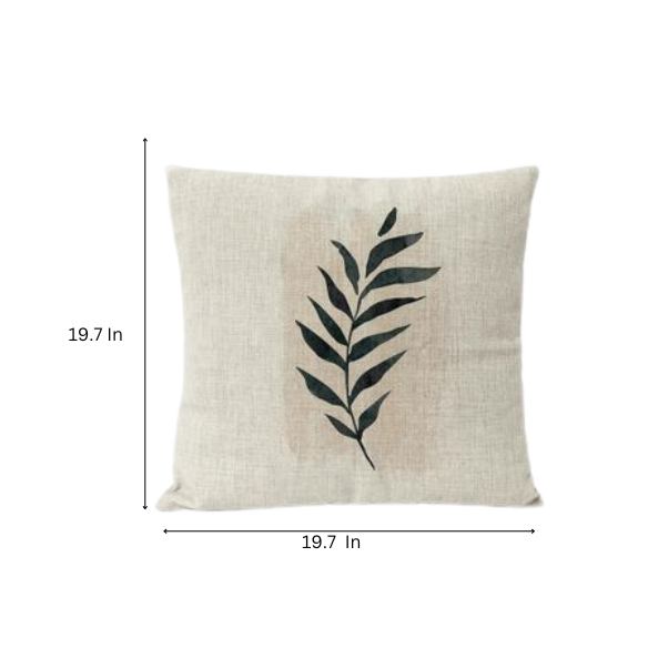 Boho Linen Throw Pillow Covers with Modern Abstract Design in Neutral Multi-Colored Shades – Decorative Square Pillow Covers for Home, Office, and Bedroom.
