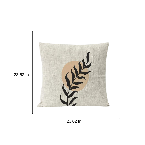 Boho Linen Throw Pillow Covers with Modern Abstract Design in Neutral Multi-Colored Shades – Premium Linen Decorative Pillows for Living Room, Bedroom, and Office.