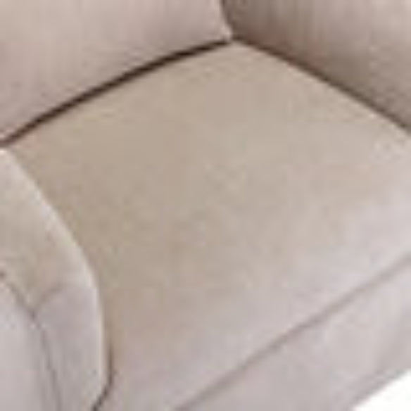 A set of two Beige Cream Swivel Accent Chairs featuring soft, neutral beige upholstery. Each chair is designed with a minimalist metal frame and elegant wood accents. The chairs include a 360-degree swivel base for easy movement and comfort, and they have plush foam and spring cushioning for support. Their versatile design fits a range of décor styles, making them perfect for living rooms, offices, bedrooms, or cozy reading spaces. The chairs are durable, sturdy, and built for long-lasting comfort.