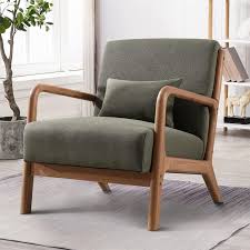 Set of 2 juniper olive green low-back accent chairs with ergonomic design, plush cushions, and durable wood frame. Perfect for living rooms, bedrooms, or offices, offering comfort and style with easy maintenance.