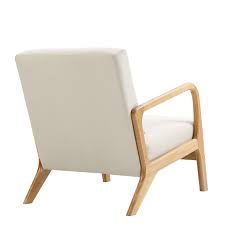 Beige low-back accent chairs with plush cushions and breathable fabric for comfort. Ergonomic design with added pillows for back and neck support. Durable solid wood frame, supports up to 250 lbs, and includes footpads to protect floors. Perfect for living rooms, bedrooms, or offices, offering lasting comfort and style.