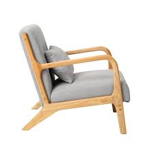 Grey accent chairs with soft fabric, high-density cushions, and ergonomic low-back design, providing comfort and support for long relaxation sessions. Durable solid wood frame and protective footpads for stability and floor protection. Ideal for living rooms, bedrooms, and home offices. Easy to assemble and maintain.