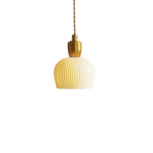 Elegant ceramic chandelier with bronze and brass accents, E27 light fixture for dining room or living room.