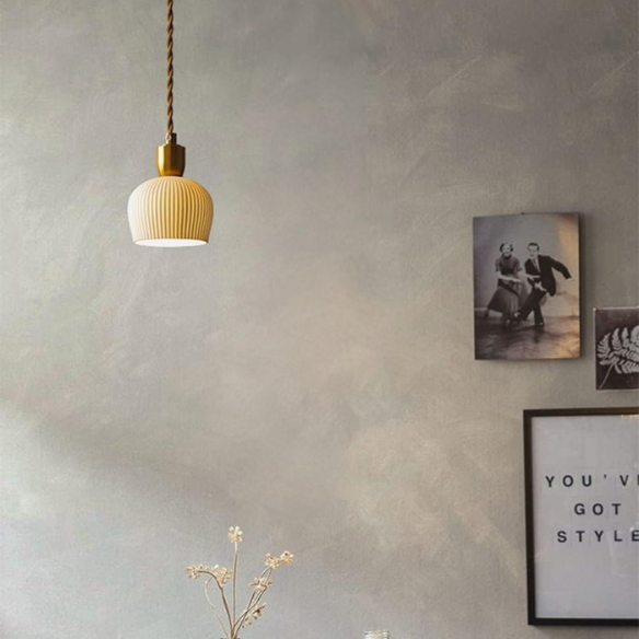 Elegant ceramic chandelier with bronze and brass accents, E27 light fixture for dining room or living room.